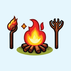 cartoon gaming fire