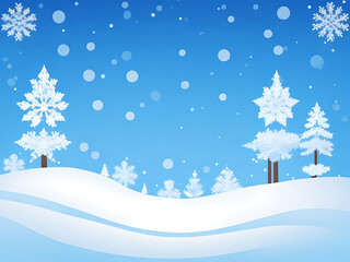 Winter sale product banner, podium platform with geometric shapes and snowflakes background,