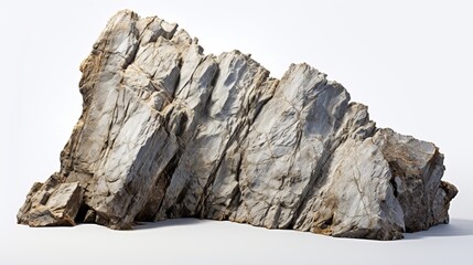Fototapeta na wymiar Rock on White Background. Stone, Decoration, Earth, Soil 