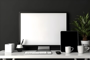 blank frame computer theme 