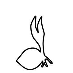 Scout Coconut Shoot Outline Vector 