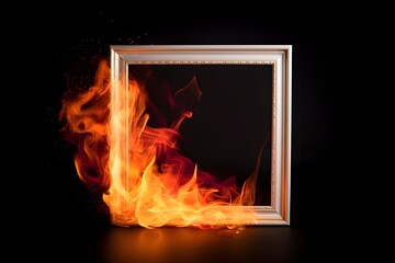 blank frame fire paint theme 