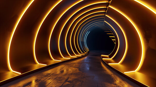 Gold Swirl Gala: Navy Walkway Wonder