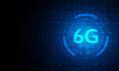 concept of technology 6G mobile network , New generation telecommunication , high-speed mobile Internet,	
