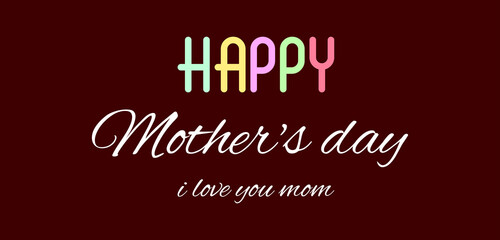 Happy Mother's Day Stylish Text Design illustration