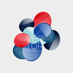 Geometric circles background. Creative minimal composition