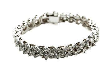 Tennis Bracelet, transparent background, isolated image, generative AI