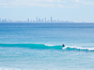 Gold Coast Surfers with view