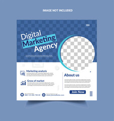 Free vector digital marketing social media post and corporate web banner template