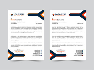 professional corporate company business letterhead design, Modern and minimalist letterhead template