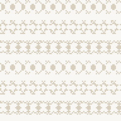 Neutral Colour Argyle Fair Isle Seamless Pattern Design