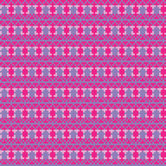 Colourful Argyle Fair Isle Seamless Pattern Design