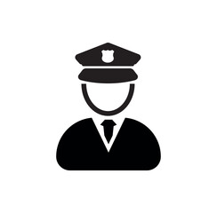 police icon on white background	