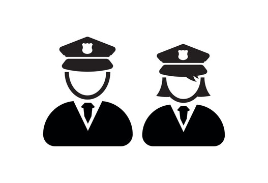 police icon on white background	