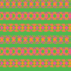 Green Argyle Fair Isle Seamless Pattern Design
