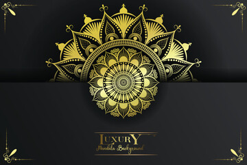 Luxury mandala art background with golden pattern style. Decorative mandala art element for print, poster, cover, brochure, flyer, banner, meditation, yoga, wedding, henna, tattoo, vector art