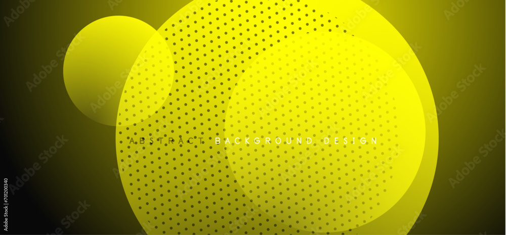 Poster abstract tech circles vector background, technology digital bubbles