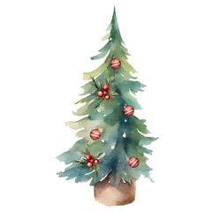 christmas tree isolated on white