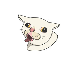 Throw Up Cat Meme Sticker