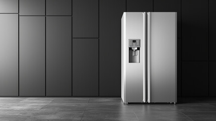 Silver fridge with side-by-side doors, now in glossy white perfection.