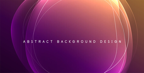 Colorful transparent flowing fluid shapes with glow effect geometric background. Wavy lines round forms. Vector illustration For Wallpaper, Banner, Background, Card, Book Illustration, landing page