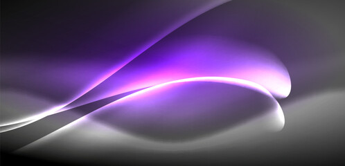 Neon-lit waves surge across background, mesmerizing dance of luminescence and motion. Dynamic backdrop captures essence of energy and modern aesthetics