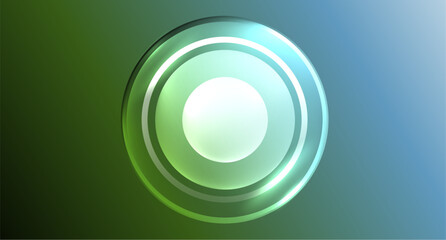 Neon glass circle copyspace for your text or product presentation geometric background. Vector illustration For Wallpaper, Banner, Background, Card, Book Illustration, landing page