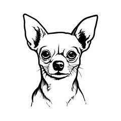 Chihuahua vector portrait illustration