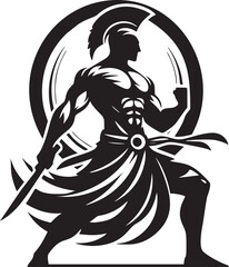 Spartan Warrior Silhouette