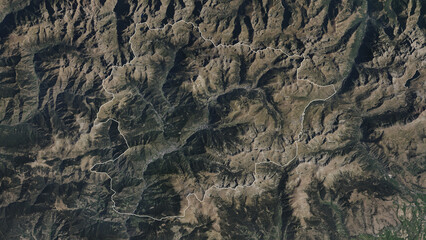 Naklejka premium Andorra outlined. High-res satellite map