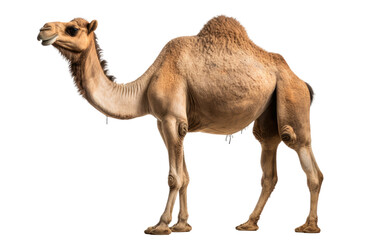 Mirage Meanderer: In Search of the Elusive Camel isolated on transparent Background