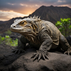 Obraz premium The Komodo Dragon's Majesty and Stealth ai generated
