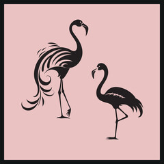 Flamingo Elegance Silhouette Clip art, flamingo vector 