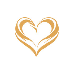 The gold love logo image looks luxurious, suitable for products and so on