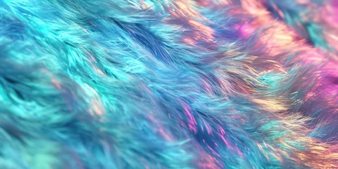 Crédence de cuisine en verre imprimé Mélange de couleurs Wool Texture trendy holographic background.