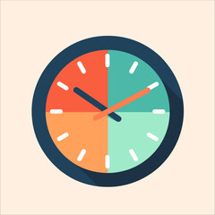 illustration cartoon of clock vector on a isolated background