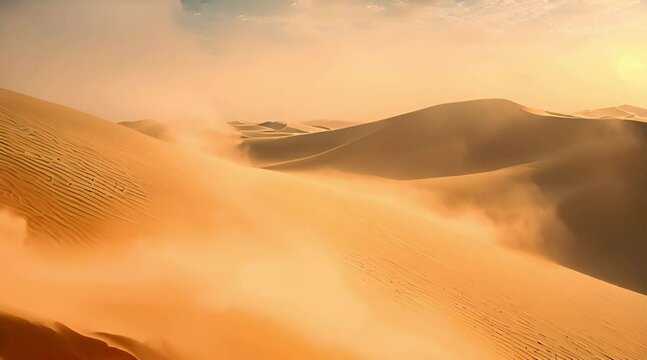 Sandstorms in the desert