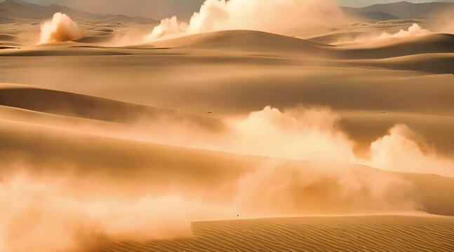 Sandstorms in the desert