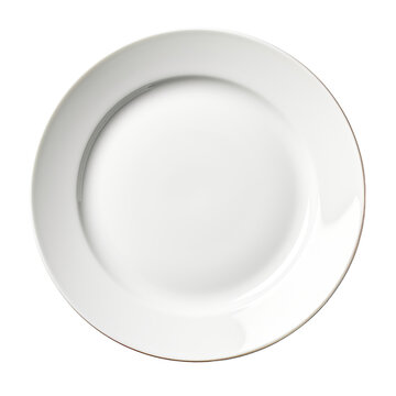 Empty dinner plate isolated on white background