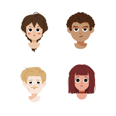 set of cartoon people