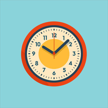 illustration cartoon of clock vector on a isolated background