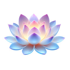 Beautiful blooming lotus flowers, with glowing colors, for printing or social media posts