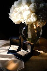 Case with wedding rings