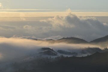 misty morning in the mountains