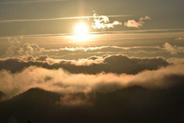 sunrise in the mountains