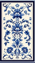 Print design in Sicilian style, inspired by tiles