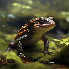 Fototapeta premium A Salamander's Tale ai generated