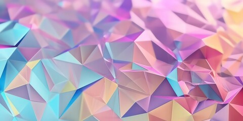 Polygonal crystalline trendy holographic background surface with  gradient of Geometric.
