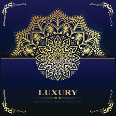Luxury mandala abstract background with golden arabesque pattern Arabic Islamic style. Gold mandala design. vector template