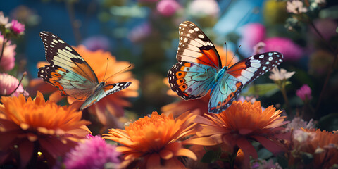 Mystical Butterfly Rainbow wallpapers for iphone and android